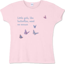 Little Girls and Butterflies Shirt
